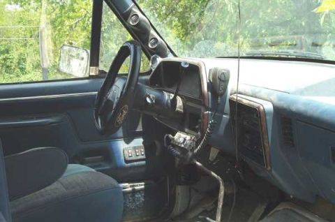 1988 Ford Bronco - Interior view of a 1988 Ford Bronco, highlighting the dashboard and driver's area.