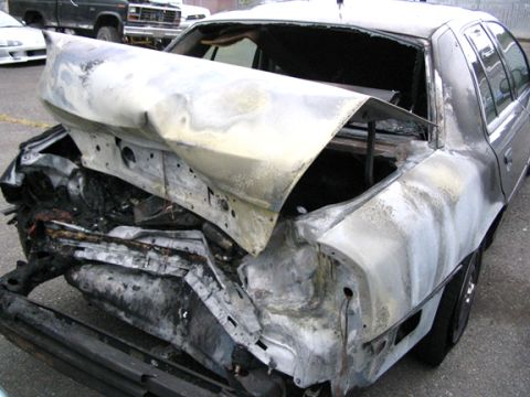 2003 Ford Crown Victoria - Rear of Trooper slick top