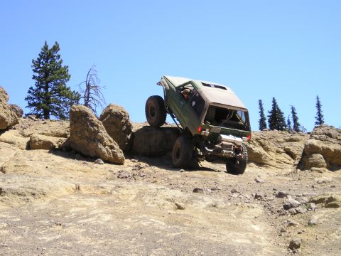 1989 Ford Bronco - This 1989 Ford Bronco is navigating a challenging rocky terrain.