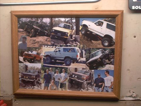 1990 Ford Bronco - This photo collage showcases several 1990 Ford Broncos navigating challenging off-road terrain.
