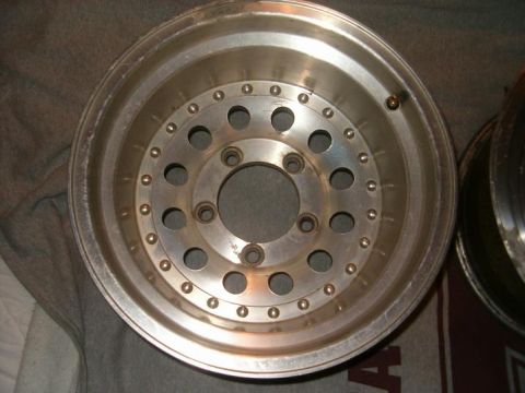 1995 Ford Bronco - Close-up of an aluminum alloy wheel, likely for an older truck or SUV.