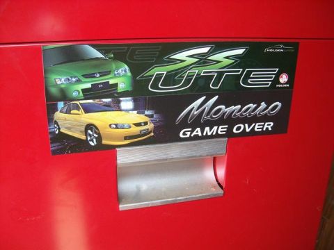 1995 Ford Bronco - This sticker displays two Holden vehicles, an SS Ute and a Monaro, with the phrase 'GAME OVER'.