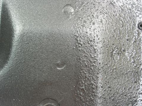 1994 Ford Bronco - I used dupli-color under the driver and passenger seats because i ran out of herculiner, you can see the difference between the two in this…