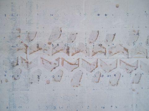 1989 Ford Bronco - A tire tread impression is visible on a white surface, with faint text in the background.