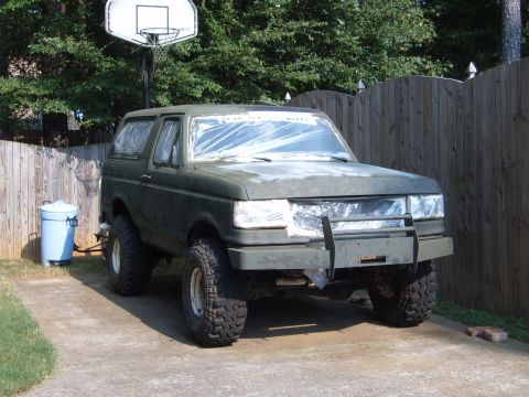 1988 Ford Bronco - This Ford Bronco appears to be undergoing preparation for a paint job.