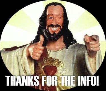 1995 Ford Bronco - A meme Jesus giving a thumbs up and winking, with text overlay.