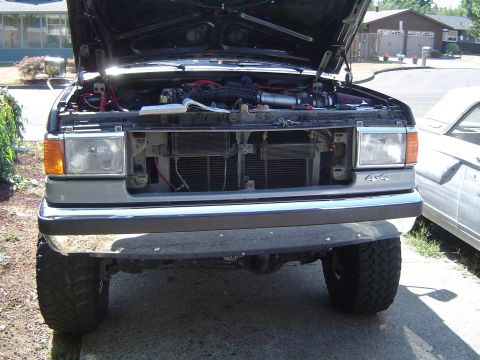 1989 Ford Bronco - Took the grille out