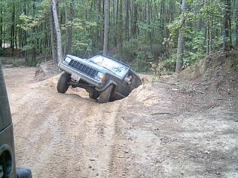 1996 Jeep Cherokee - side ways