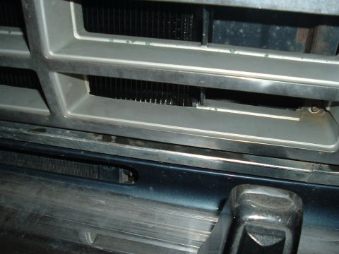 1982 Ford Bronco - This photo shows the front grille and bumper of a vehicle, not a full view of a 1982 Ford Bronco.