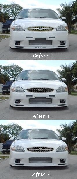 1999 Ford Taurus - This 1999 Ford Taurus is shown from the front, highlighting its modified grille.