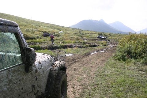 2003 Jeep TJ - Right before Hell Hill but looking back the way we came in and ready to winch everyone else to me.