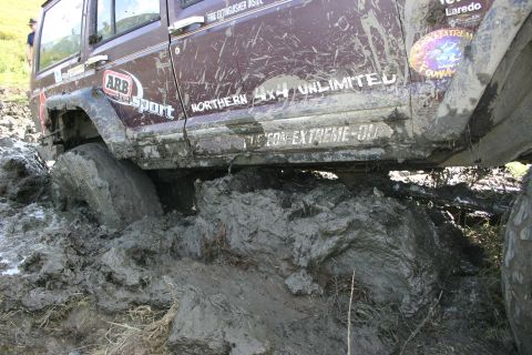 2003 Jeep TJ - Probably 200lbs of mud that was suctioned to the bottom of Curtis's XJ.