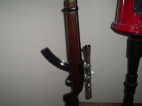 1981 Ford Bronco - Ruger 10-22 with $7 scope and 25 rd Magazine.