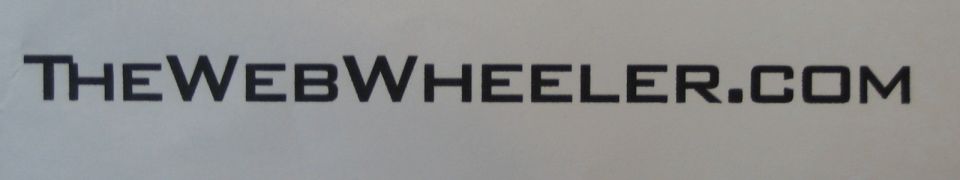 TheWebWheeler.com wordmark printed on a strip