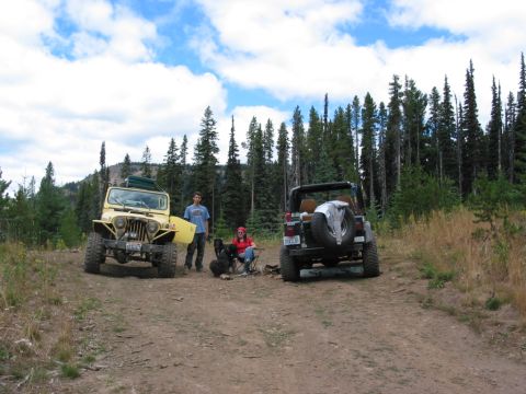 1982 Ford Customline - Nice spot to break down, level ground, off the trail with a beautiful view.