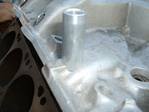 1978 Ford Bronco - Injector bung fitted by hand into drilled pocket. Will be TIG'd once all have been installed to correct depth.