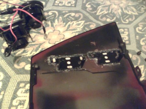 1997 Ford Probe - A car interior trim piece with two speakers and wiring is shown.
