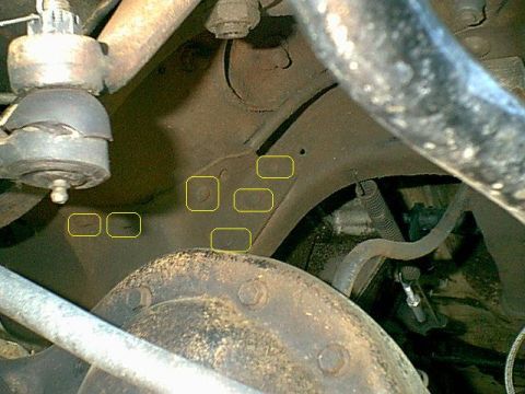 1983 Ford Bronco - The stock mount needs to come out. there are 6 rivets that need to be removed.. i hate these revits..