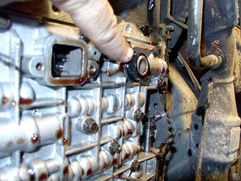 1990 Lincoln Town Car - The fluid pickup seal, which is still stuck on the pickup snout. This is very common and should be watched for. Without the new one going o…