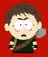 1968 Ford Mustang - Kenny from South Park holding a shovel, depicted in a cartoon style.