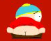 1968 Ford Mustang - A cartoon character from South Park is depicted from behind, mooning the viewer.