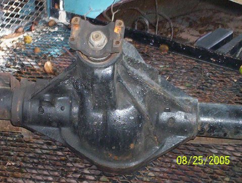 1989 Ford Bronco - Close-up of a differential axle housing, showing mechanical components and a date stamp.
