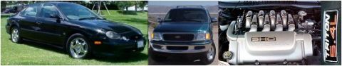 1997 Ford Expedition - This 1997 Ford Expedition is shown from the front, with a desert landscape in the background.