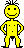 1968 Ford Mustang - A simple yellow smiley face character is depicted in a pixelated, low-resolution image.