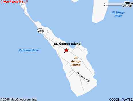 1969 Ford Bronco - This map displays St. George Island, highlighting its location relative to the Potomac River and St. Marys River.