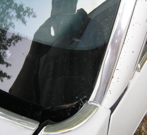 1986 Ford Crown Victoria LTD - cracked windshield from wreck