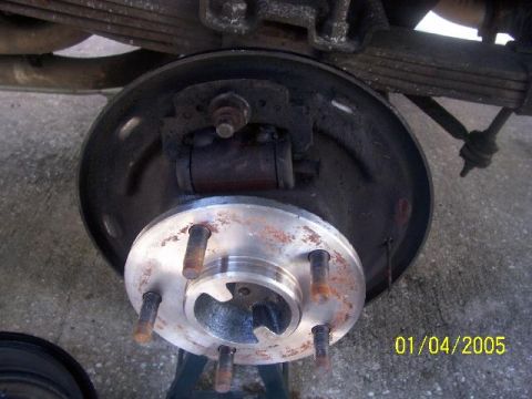 1987 Ford Bronco - Brake hardware removed, only the cylinder remains