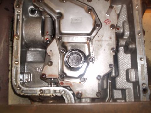 1979 Ford F-150 - Transmission pan and filter assembly, likely from a Ford vehicle.