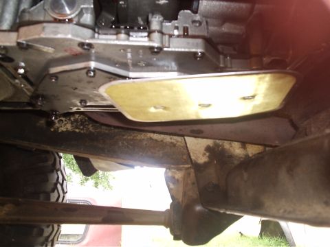 1979 Ford F-150 - This photo shows the transmission pan and filter, not a specific vehicle model year.