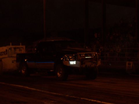 1994 Ford F-150 - 1994 Ford F-150 pickup truck seen at night with a custom grille guard installed.