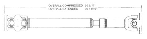 1993 Ford Bronco - this is the driveshaft in schematic