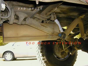 1993 Ford Bronco - this is what the driveshaft angle came out like.