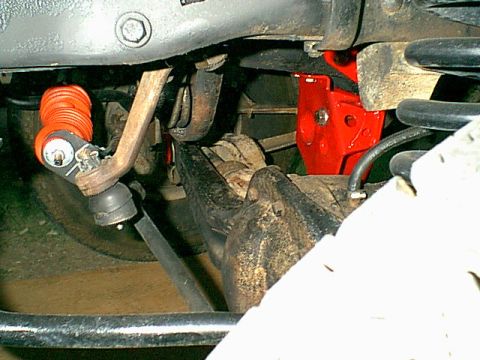 1983 Ford Bronco - here is a drivers side view of the new mounts in place.