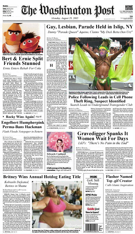 2000 Isuzu Rodeo - A newspaper article with various sections and accompanying images is displayed.