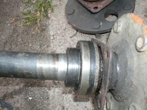 1979 Ford Bronco - This image shows a disassembled vehicle axle and hub assembly, not a complete 1979 Ford Bronco.