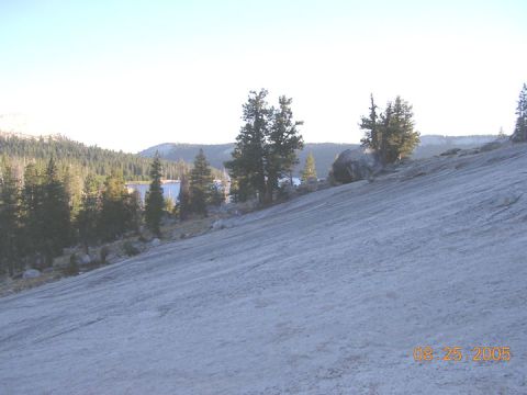 1994 Ford Bronco - A scenic view of a rocky terrain with trees and a distant lake, dated August 25, 2005.