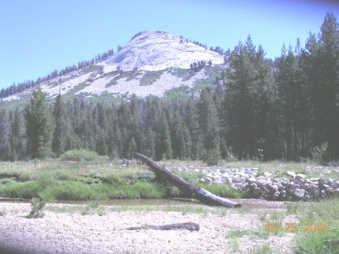 1994 Ford Bronco - Mountain landscape with trees, stream, and a fallen log. Date stamp reads 08/26/2005.