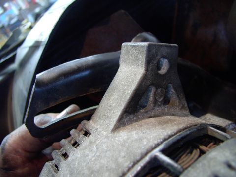 1990 Lincoln Town Car - As you can see from the pic the adjustment slot in the bracket is about 1" too low for the 3G alternator's bolt hole.