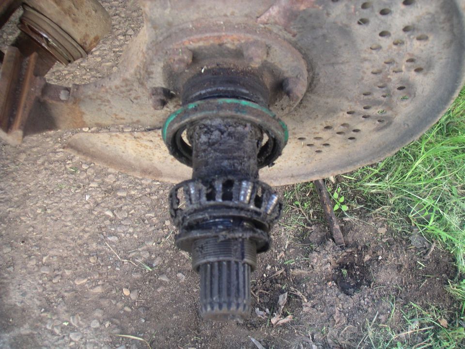Started hearing a grinding noise, Thought it was the rearend. I was wrong........ I was going to put my 31's on, When I jacked the truck up the wheel kind of flopped weird. You could move it up and down about three inches. The inner brake shoe even fell out at some point. Have no idea where that ended up. Yes I feel like a dumbass today...