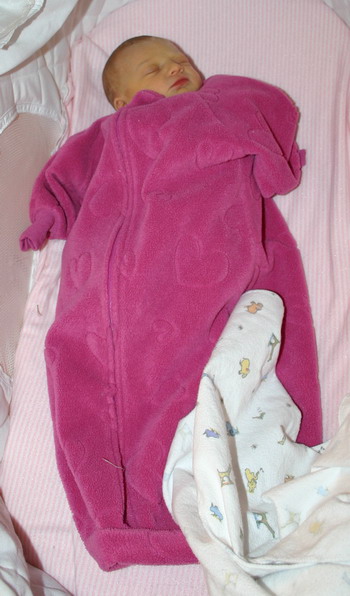 2003 Jeep TJ - Baby's first photo, swaddled in pink.