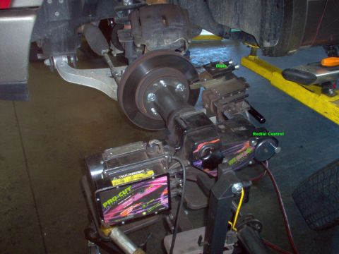 1983 Ford Bronco - On-car brake lathe. The motor is turned on, the automatic calibration process finishes, & the cutters are set to the rotor's surfaces. Then…