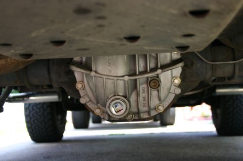 1994 Ford Bronco - Rearend cover from a late model Explorer with independent rear suspension.