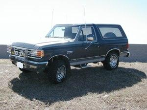 1989 Ford Bronco - This 1989 Ford Bronco is shown from the front-three-quarter view.
