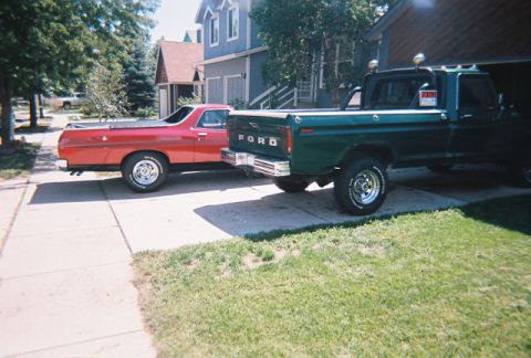 1972 Ford Ranchero - my 77 and my 72