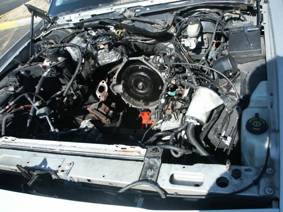 Empty engine bay.