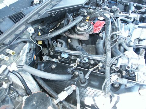 2001 Mercury Grand Marquis - You know guys, I don't think that engine will run very well with that red rag in there..... but that's just me.